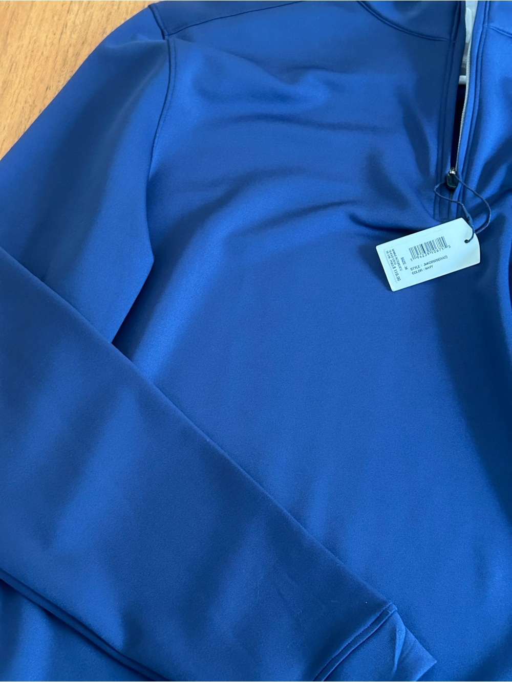 johnnie-O Navy Quarter Zip Top polyester/spandex - Picture 4 of 4
